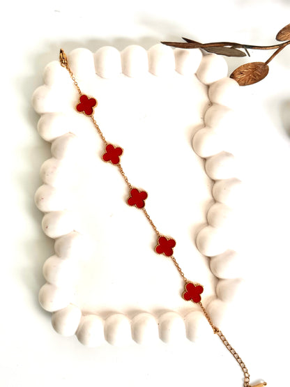 Scarlet Clover Bracelet