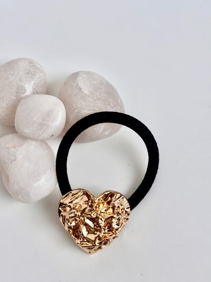 Crushed Heart Hair Tie