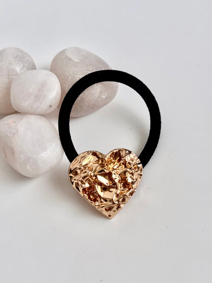 Crushed Heart Hair Tie